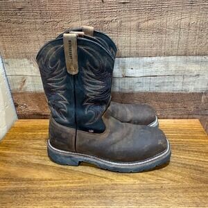 Thorogood American Heritage Wellington Boots Brown Black Steel Toe Mens 9D